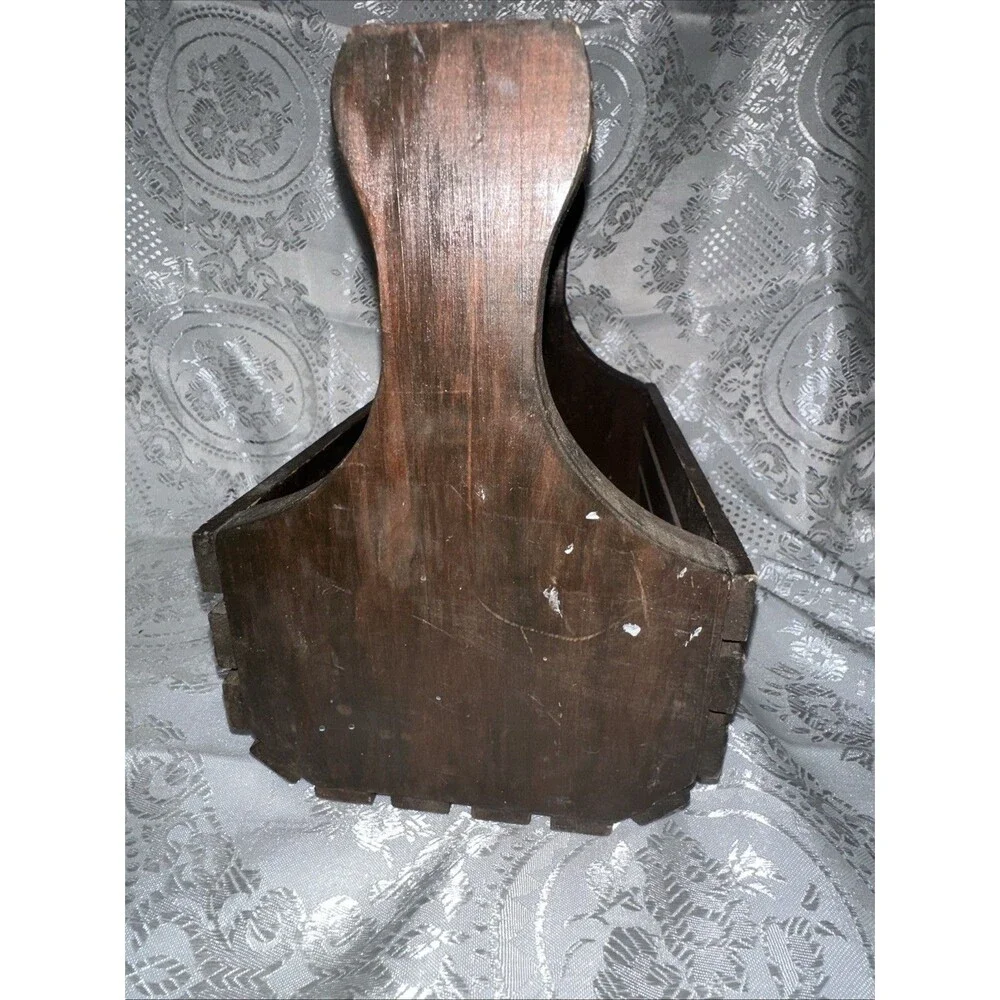Brown Wooden Box Container with Handle For Multi Purpose